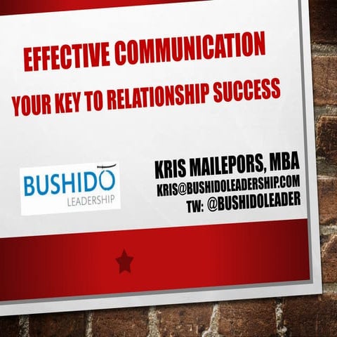 Effective cmmunication