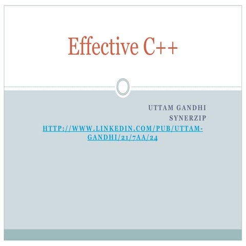 Effective c++notes