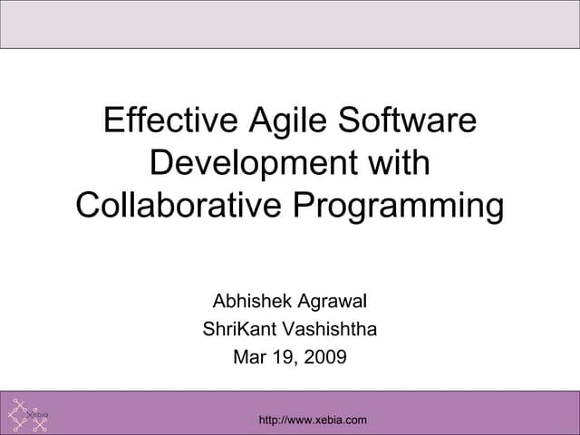 Effective Collaborative Programming3@March 19th 2009