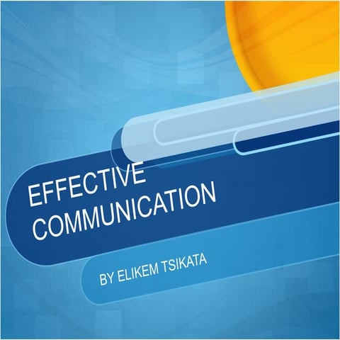 Effective communication | PPT