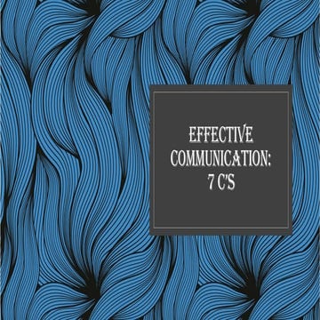 Effective communications 7 C's english .