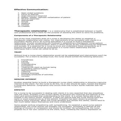 Effective communication  study outline