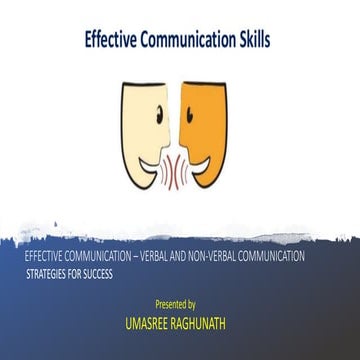 Effective communication   verbal and non-verbal