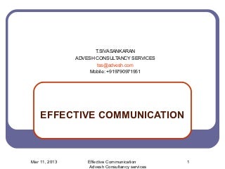 Effective communication -Training Module