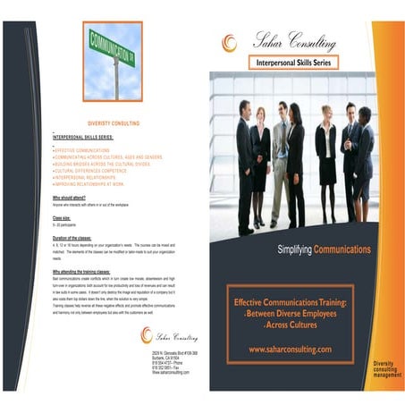 Effective communication course brochure