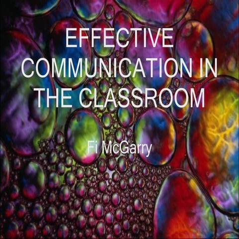 Effective Communication In The Classroom