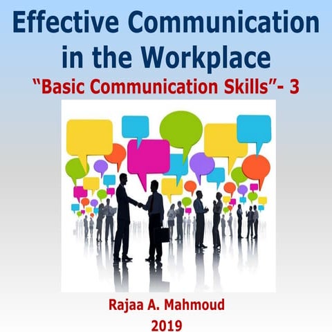 Effective communication in the workplace | PPT