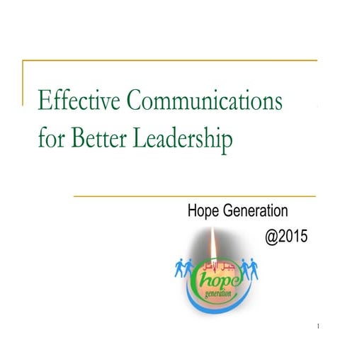Effective communications for better leadership