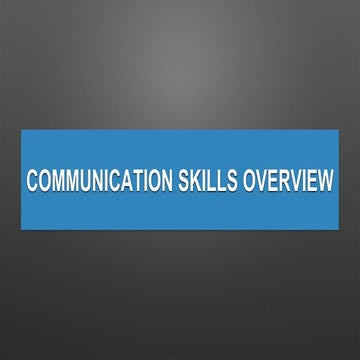 Effective Communication Skills
