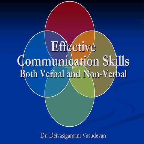 Effective communication skills- introduction