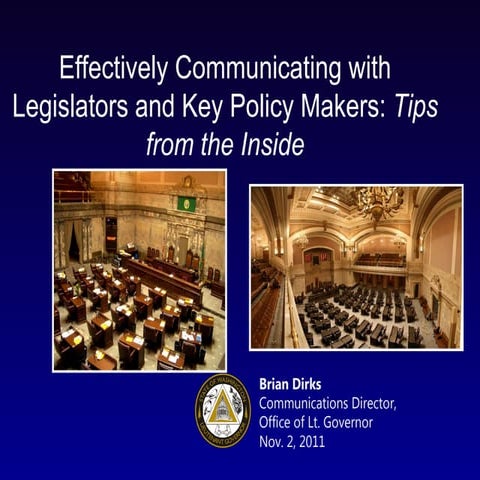 Guide For Meeting With Your Legislators | PDF