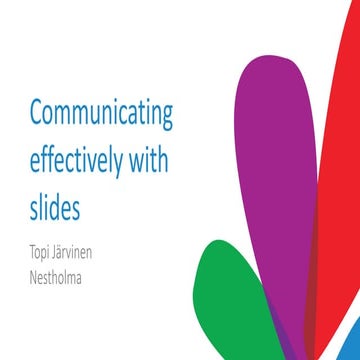 Effective communication with slides | PPT
