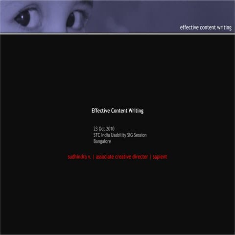 Effective Content Writing