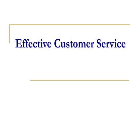 Effective customer service training  