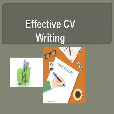 Effective cv writing