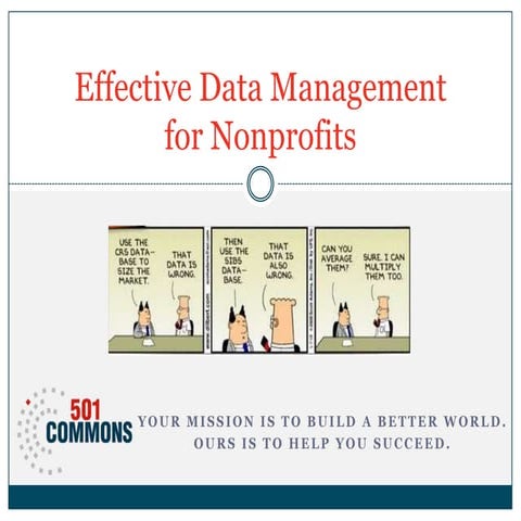 Effective data management for nonprofits