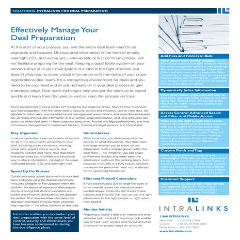 Effective Deal Prep Management