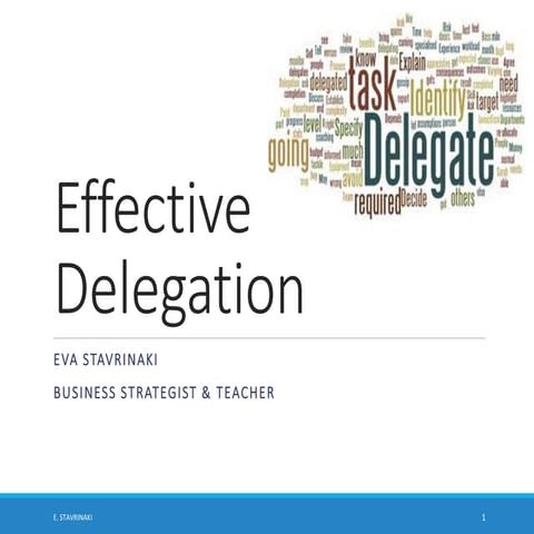 Effective delegation