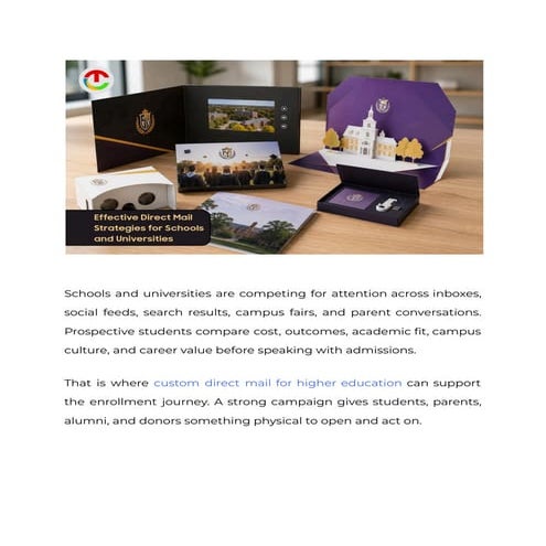 Effective Direct Mail Strategies for Higher Education Enrollment | PDF