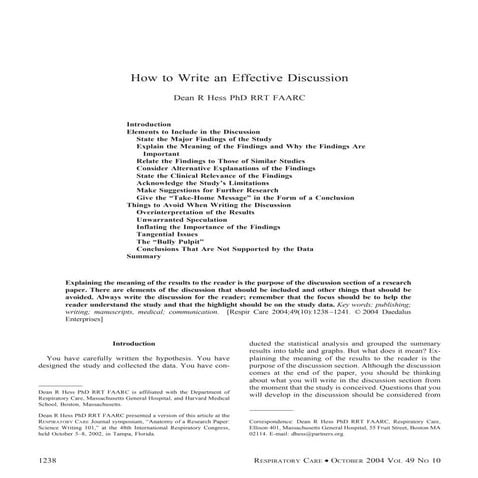 Effective discussions | PDF