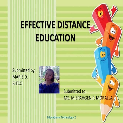 Effective distance education