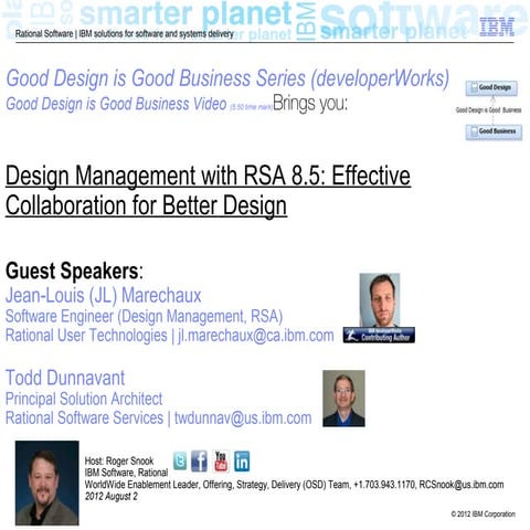 Design Management with RSA 8.5: Effective Collaboration for Better Design