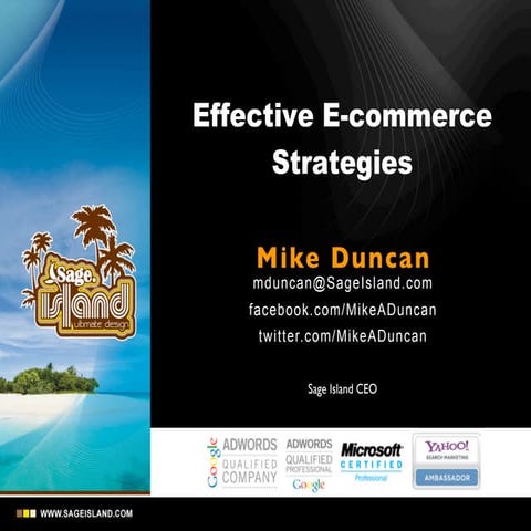 Effective E-commerce Strategies