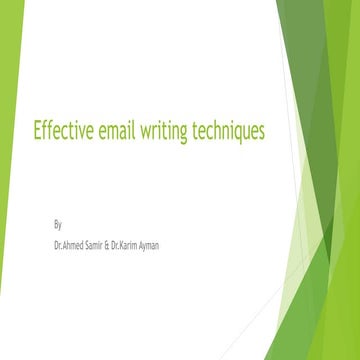 Effective e mail writing techniques