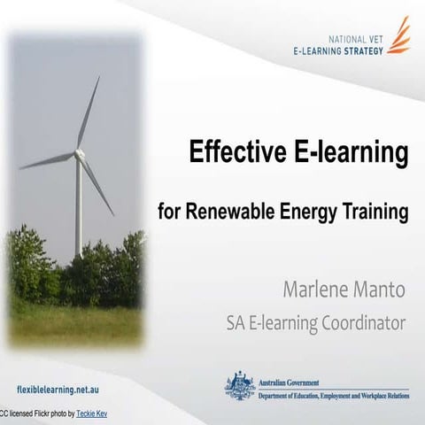 Effective E-learning for Renewable Energy Training
