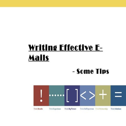 Effective email writing skills