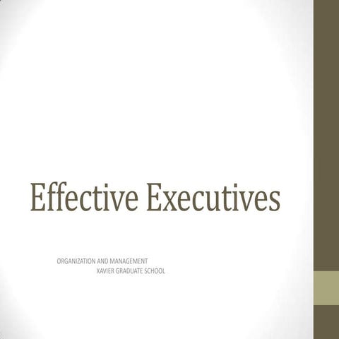 Effective executive report 