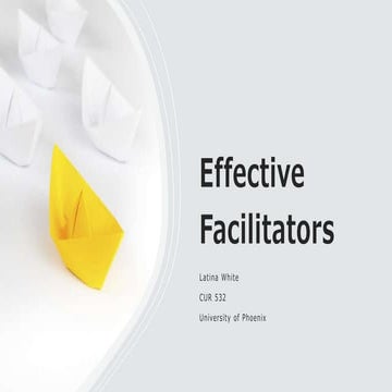 Effective facilitators