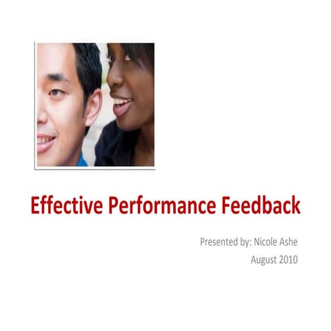 Effective feedback