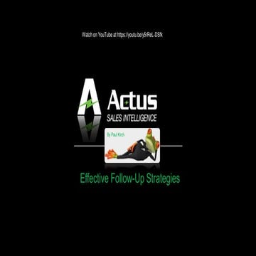 The Key to Sales Success - Effective Follow-up