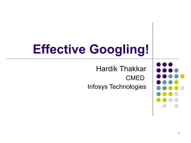 Effective Googling