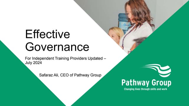 Effective Governance for Independent Training Providers -July 2024.pptx