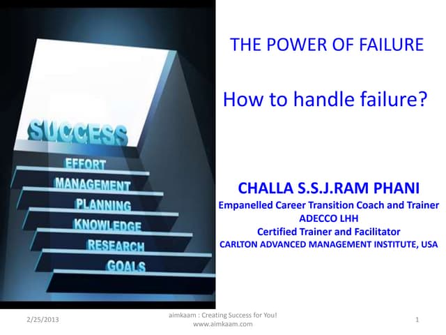 Effective handling of failure