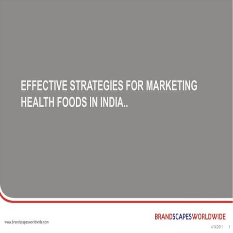 Effective Health Food Marketing