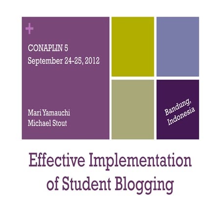Effective implementation of student blogging