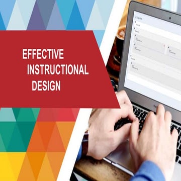 Effective Instructional Design | E-Learning Network