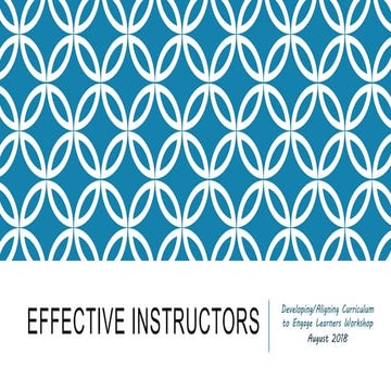 Effective instructors