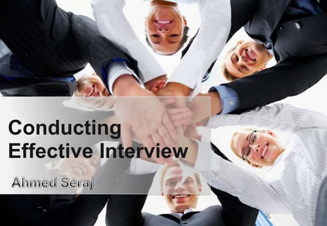 Conducting Effective interview