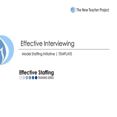 Effective interviewing