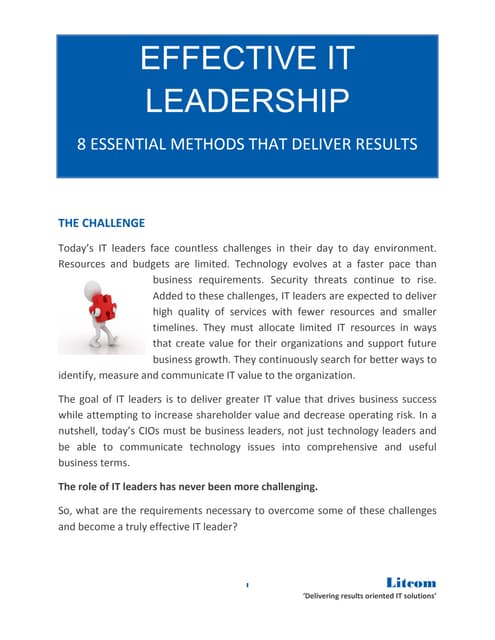 Effective it leadership