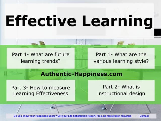 Effective learning