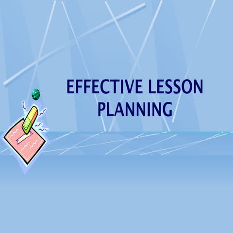 Effectivelessonplanning