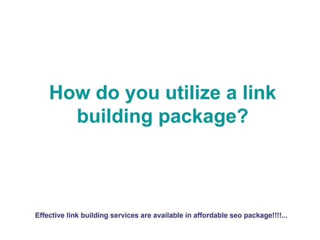 Effective Link Building Services Ar...