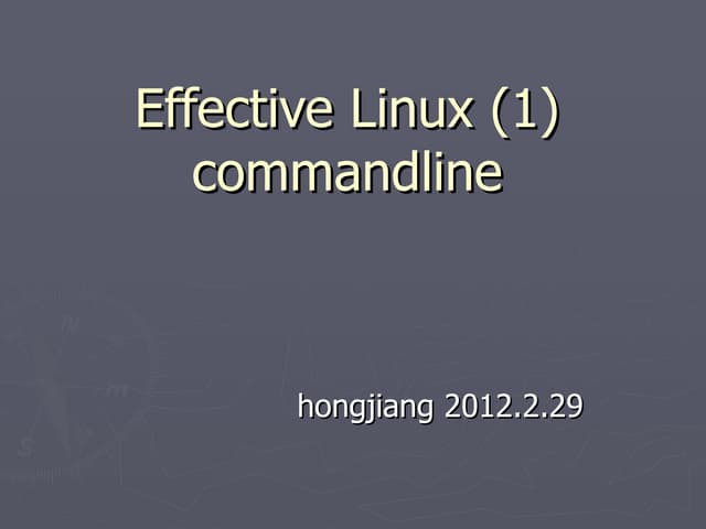 Effective linux.1.(commandline)