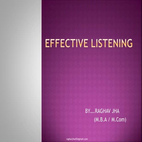 Effective listening