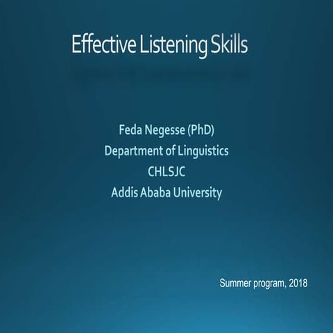 Effective listening
